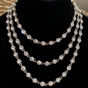 Clear Crystal Silver-tone Necklace